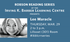 Lee Maracle – Robson Reading Series, March 29