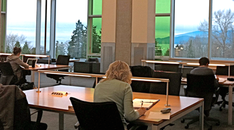 Students in UBC's Law Library