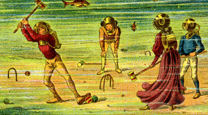 people playing croquet underwater