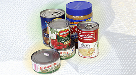 Cans of food