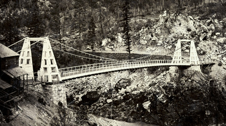 Historic suspension bridge