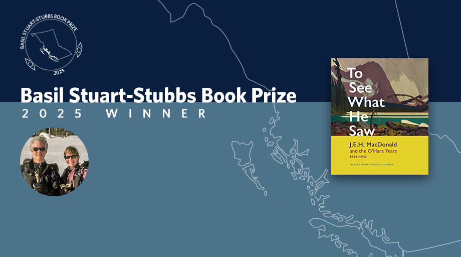 Promotional graphic for Basil Stuart-Stubbs Book Prize 2025 winner with a book cover and logo.